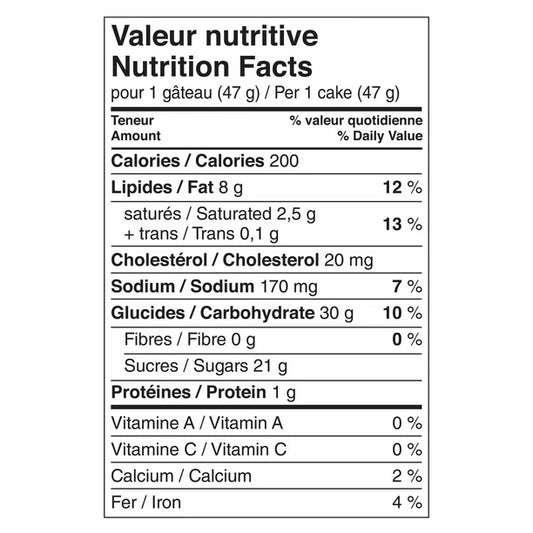 Vachon 1/2 Moon Vanilla Snack Cakes 6 Pack 282G