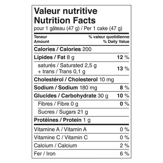 Vachon 1/2 Moon Chocolate Snack Cakes 6 Pack 282G
