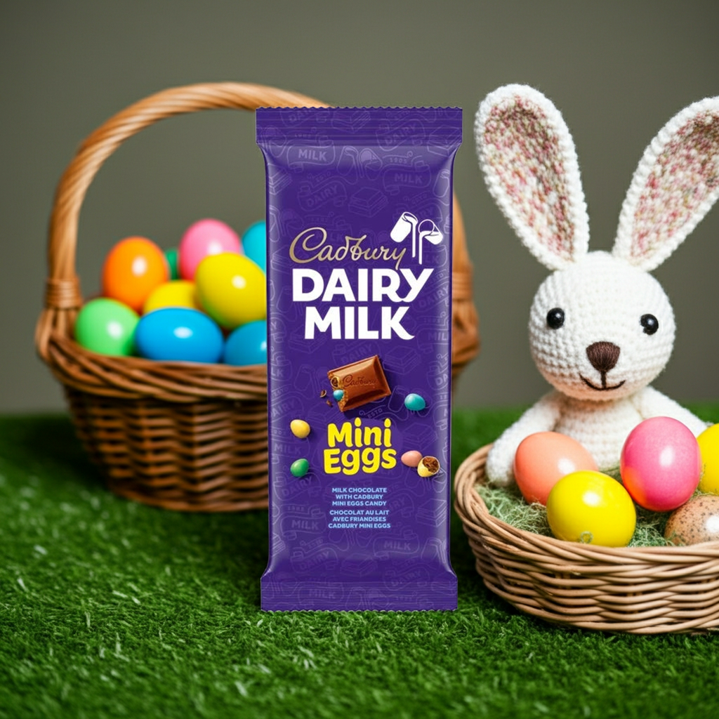 Cadbury Dairy Milk Full Size Chocolate bar with Mini Eggs (90g)