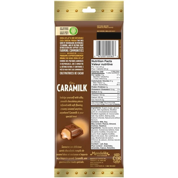 Cadury Caramilk Full Size Chocolate Bar (50g)
