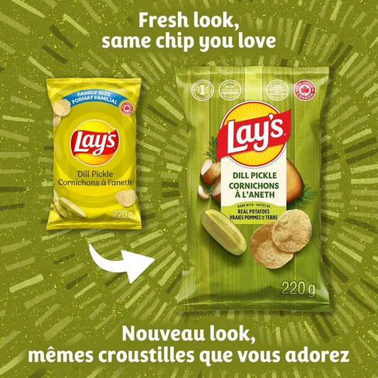 Lay's Dilll Pickle Flavoured Potato Chips 220G