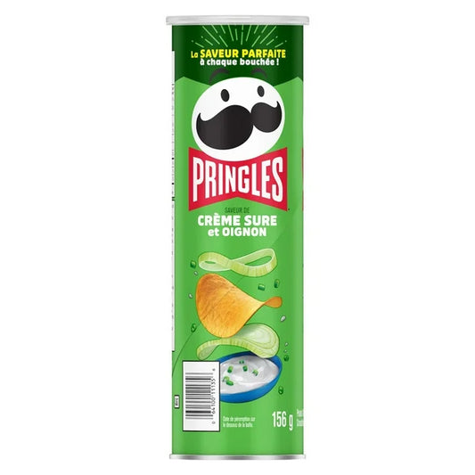 Pringles Sour Cream & Onion Potato Chips (156g)