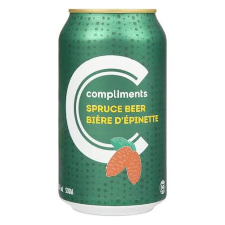 Compliments Spruce Beer Soft Drink Can (355ML)