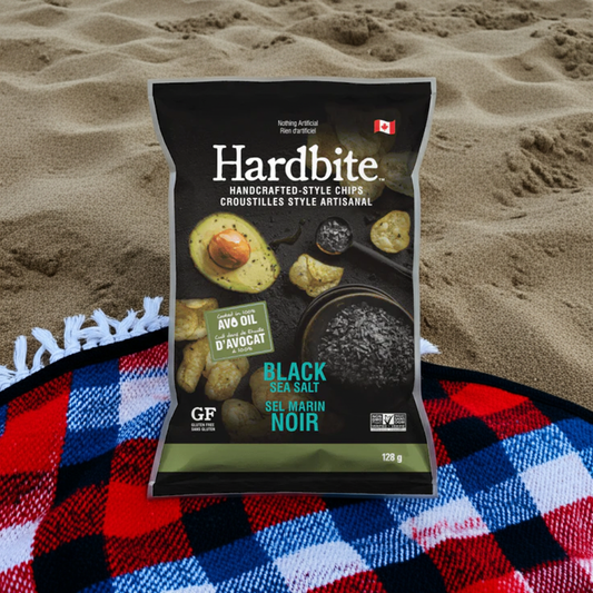 Hardbite Black Sea Salt Flavour Potato Chips (128g)