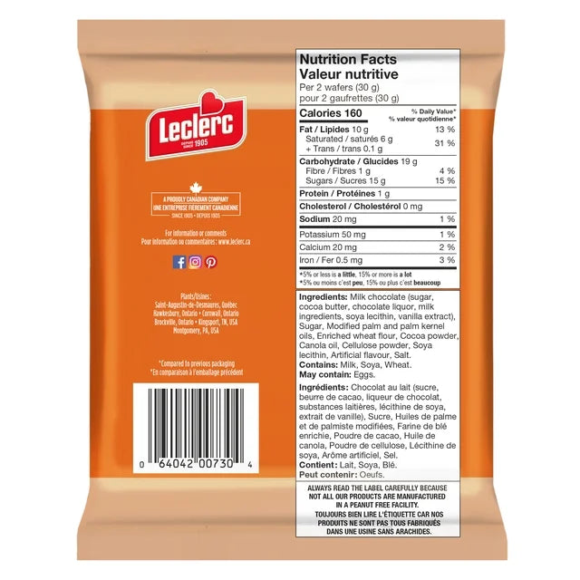 Leclerc Celebration Cafe Au Lait Wafer Cookies (240G)