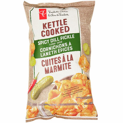 President's Choice Spicy Dill Pickle Potato Chips 200G