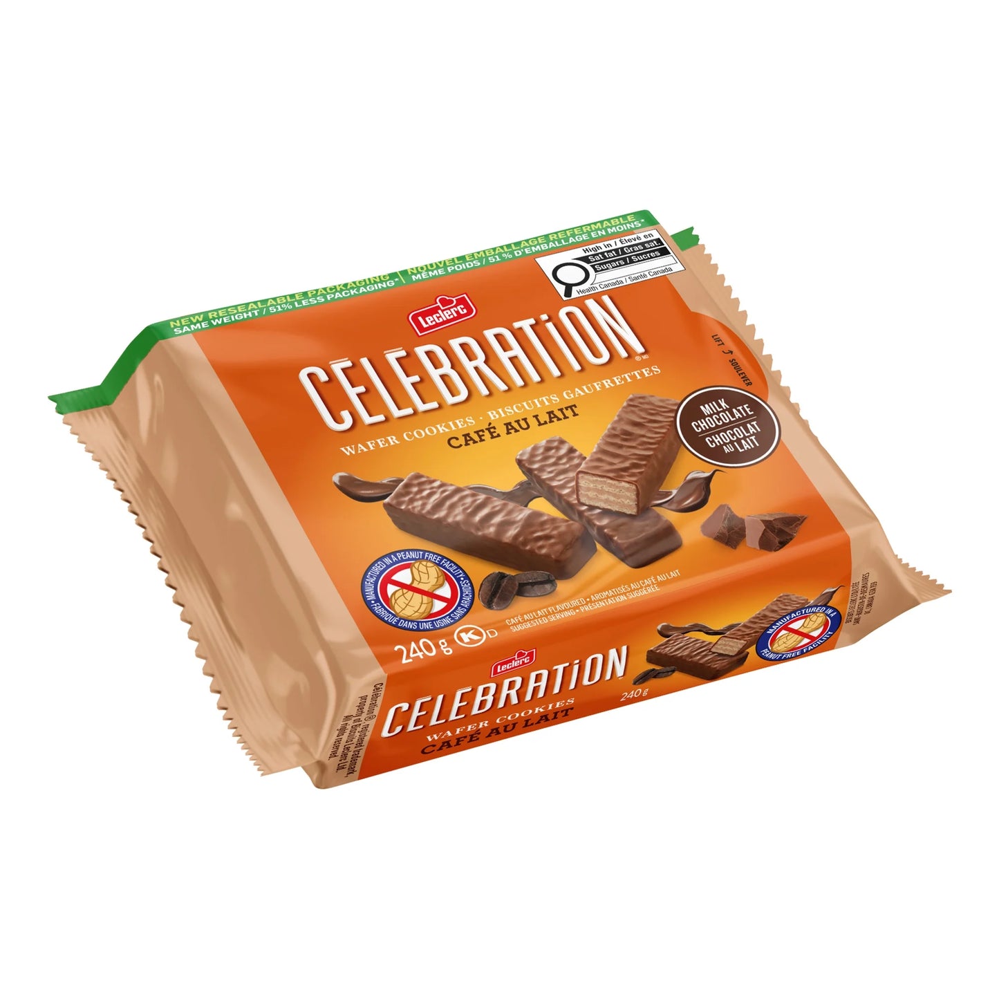 Leclerc Celebration Cafe Au Lait Wafer Cookies (240G)