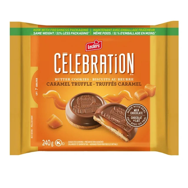 Leclerc Celebration Caramel Truffle Cookies (240G)