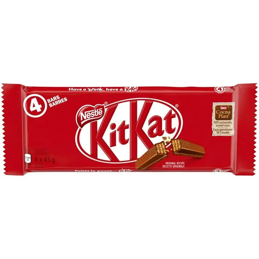 Nestle Kit Kat Chocolate bar 4 pack (4 x 45g)