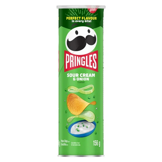 Pringles Sour Cream & Onion Potato Chips (156g)