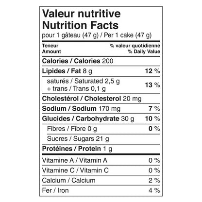 Vachon 1/2 Moon Vanilla Snack Cakes 6 Pack 282G