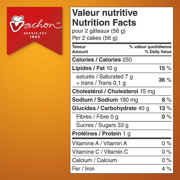 Vachon Ah Caramel Caramel Snack Cakes 12 Pack 336G