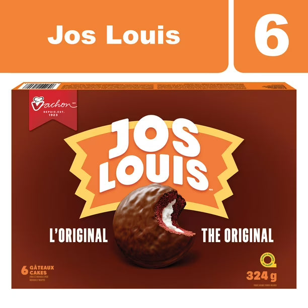 Vachon Jos Louis Chocolate Cakes 6 Pack 324G