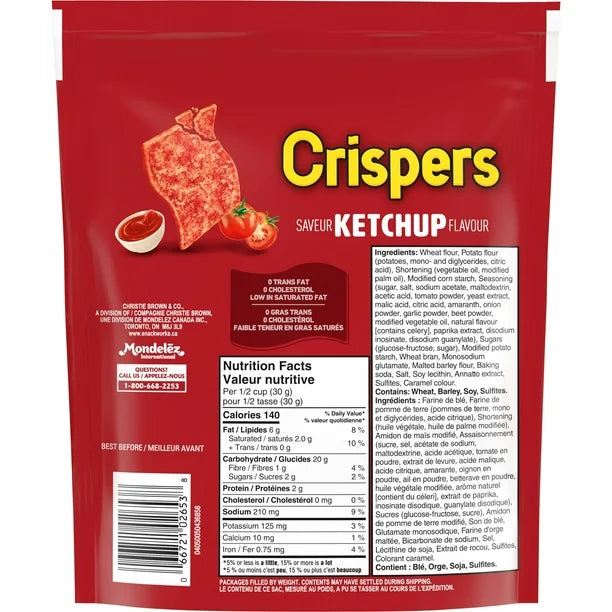 Crispers Ketchup Flavour Snacks 12 Pack (12 x 145G)