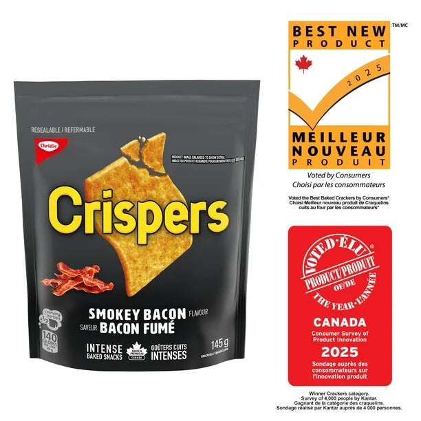 Crispers Smokey Bacon Flavour Snacks 145G