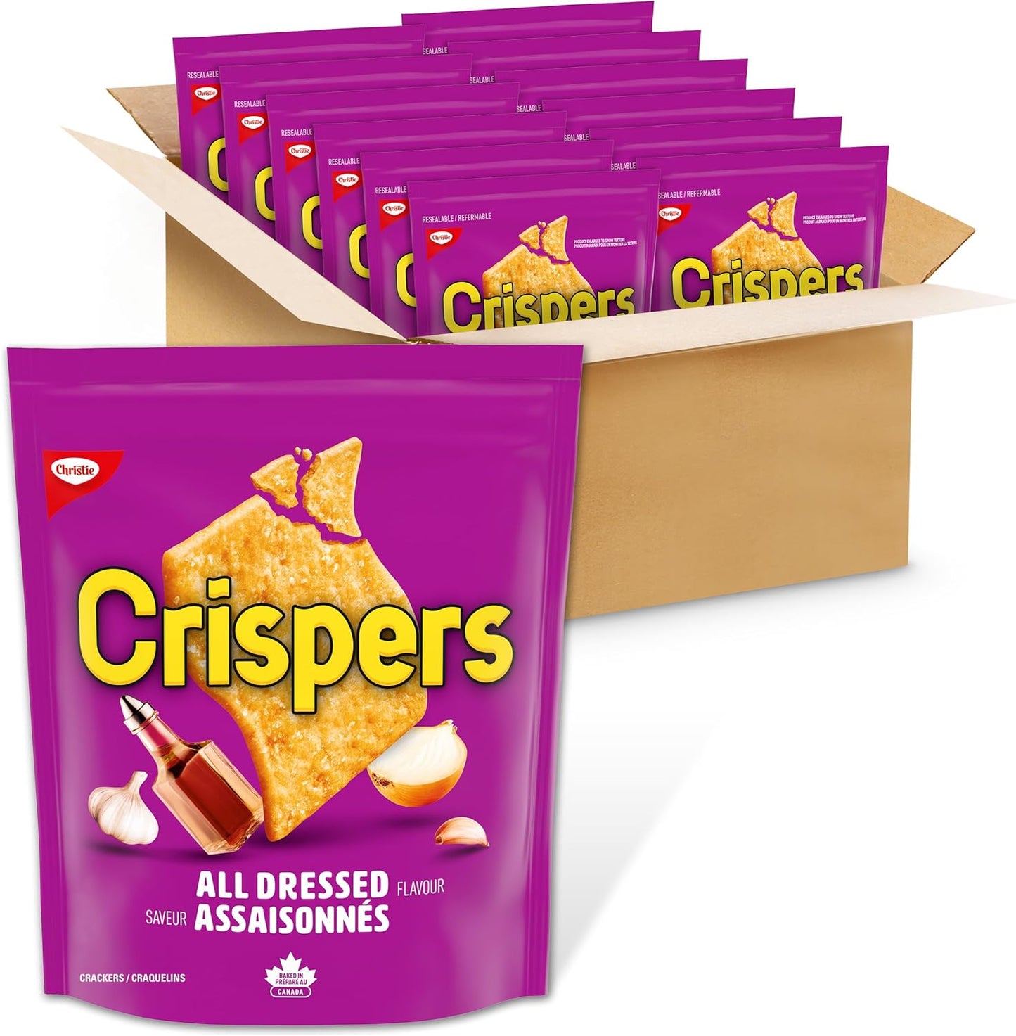 Crispers All Dressed Flavour Snacks 12 Pack (12 x145G)