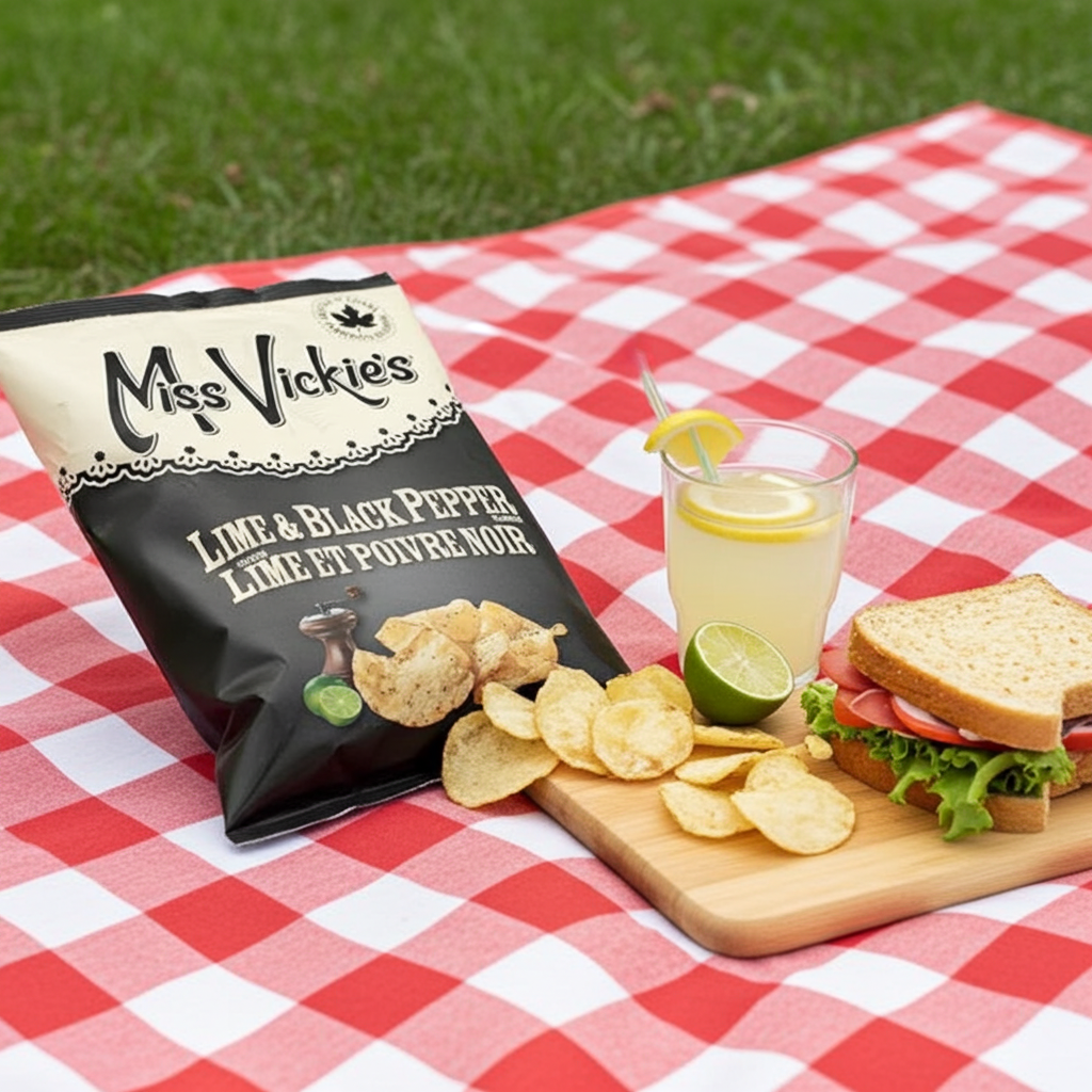 Miss Vickie's Lime & Black Pepper Potato Chips 200G