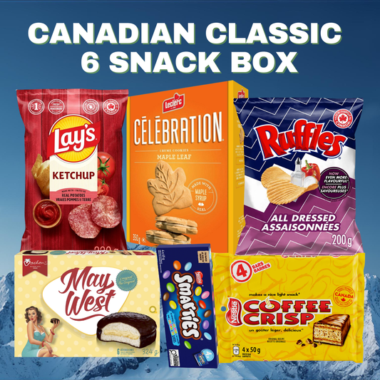Canadian Classics Full Size - 6 Snack Variety Box (1kg / 2.2lbs)