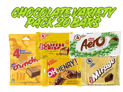 Chocolate Bar Variety Pack (20 Bars)