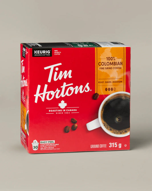 Tim Hortons O Columbian Coffee Kuerig Pods 30 Count 315G