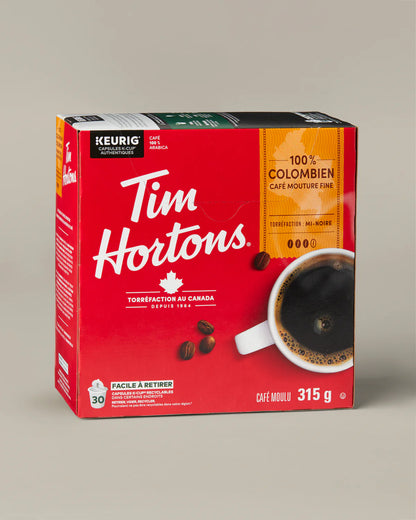 Tim Hortons O Columbian Coffee Kuerig Pods 30 Count 315G
