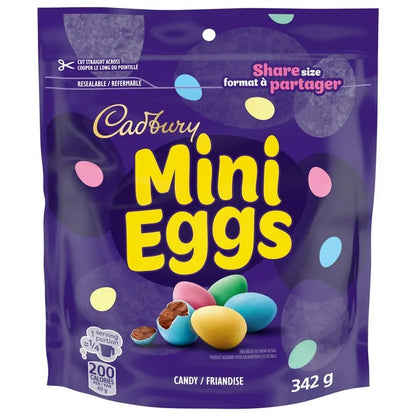 Cadbury Mini Eggs Chocolate Candy Full size Share bag (342g)