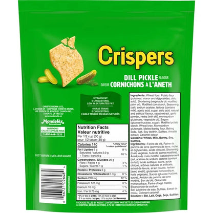 Crispers Dill Pickle Flavour Snacks 12 Pack (12 x 145G)