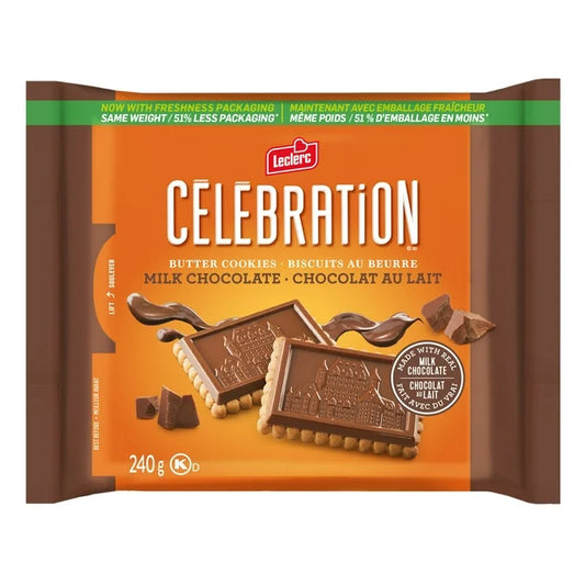 Leclerc Celebration Milk Chocolate Butter Cookies (240G)