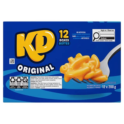 Kraft Dinner Original Mac and Cheese Dinner 12 Pack (12 x 200G)