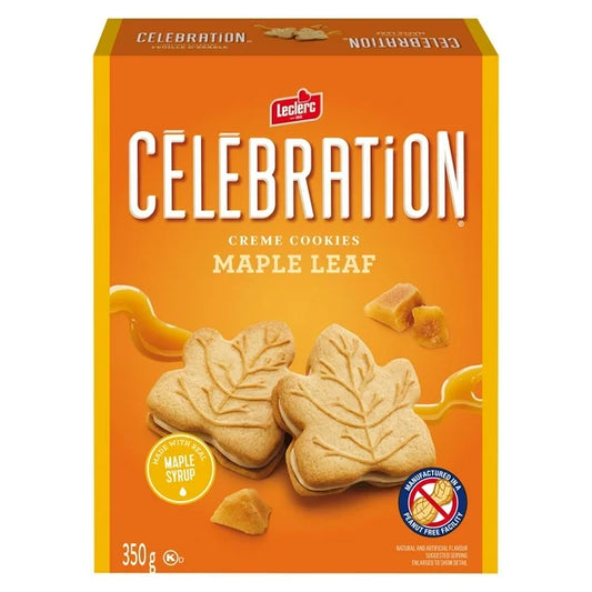 Leclerc Celebration Maple Leaf Cream Cookies 350G
