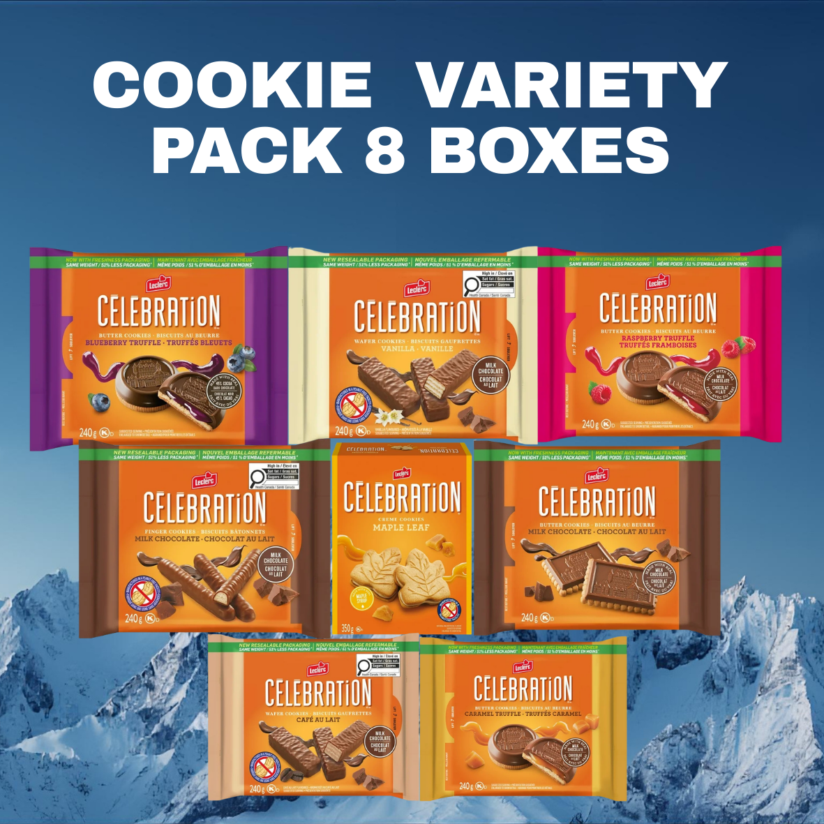 Celebration Cookie Variety Pack - 8 Boxes