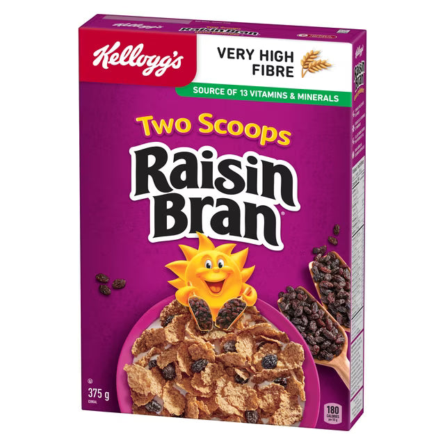 Kellogg’s Two Scoops Raisin Bran Original 375g