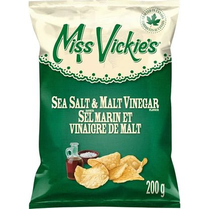 Miss Vickie's Sea Salt & Malt Vinegar Potato Chips 10 Pack (10 x 200G)