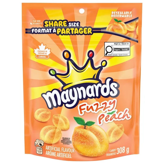 Maynards Fuzzy Peach Candy Gummies (308G)