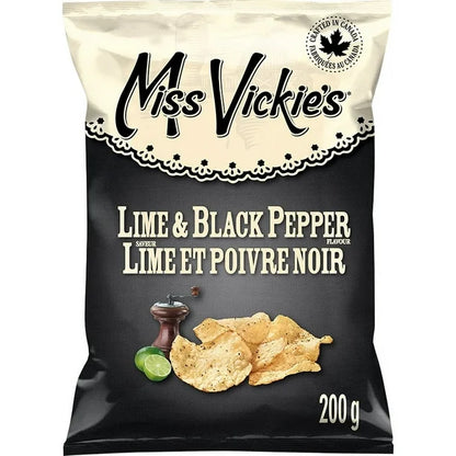 Miss Vickie's Lime & Black Pepper Potato Chips 200G