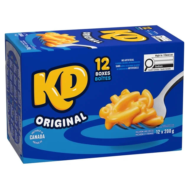 Kraft Dinner Original Mac and Cheese Dinner 12 Pack (12 x 200G)