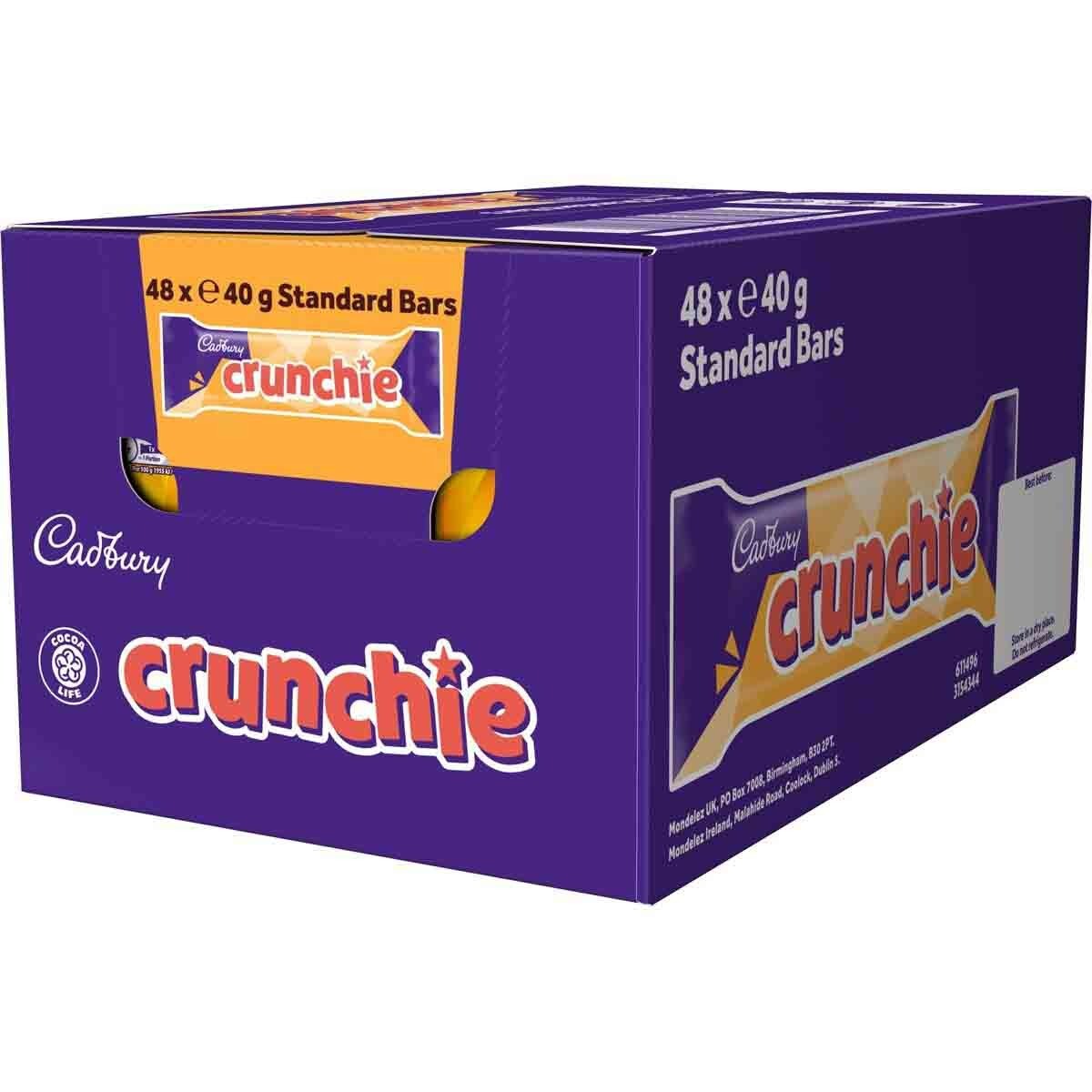 Cadbury Crunchie Chocolate Bar 48 Pack (48 x 44G)