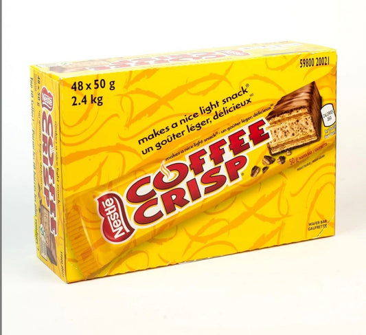 Coffee Crisp Wafer Chocolate Bar 48 Pack (48 x 50G)